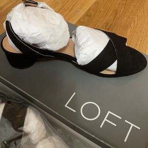 Loft Criss Cross Block Heel Sandals